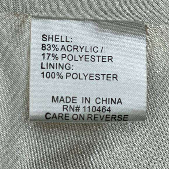 Montanaco Beige Sherpa Hoodie Vest Size Small - Picture 6 of 8